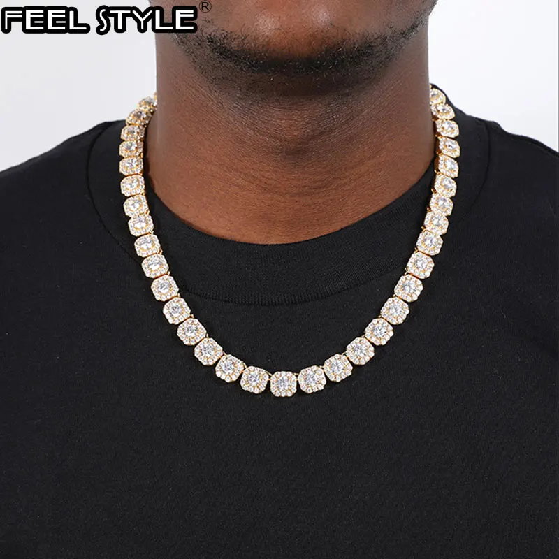 Hip Hop 11MM Bling Iced Out Tennis Chain Square Lattice AAA CZ Stone Cubic Zircon Box Clasp Chokers Necklaces For Men Jewelry
Hip Hop 11MM Bling Iced Out Tennis Chain Square Lattice AAA CZ Stone Cubic Zircon Box Clasp Chokers Necklaces For Men Jewelry
