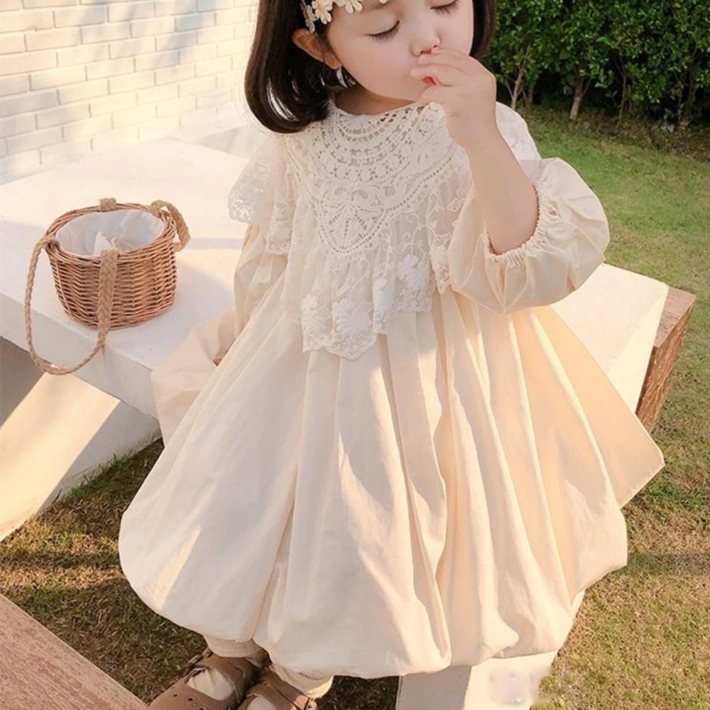Girls Dress Baby Korean Style Lace Dresses For Kid Princess 2021 Spring Autumn Children's Fashion White Clothing Cotton 
Girls Dress Baby Korean Style Lace Dresses For Kid Princess 2021 Spring Autumn Children's Fashion White Clothing Cotton