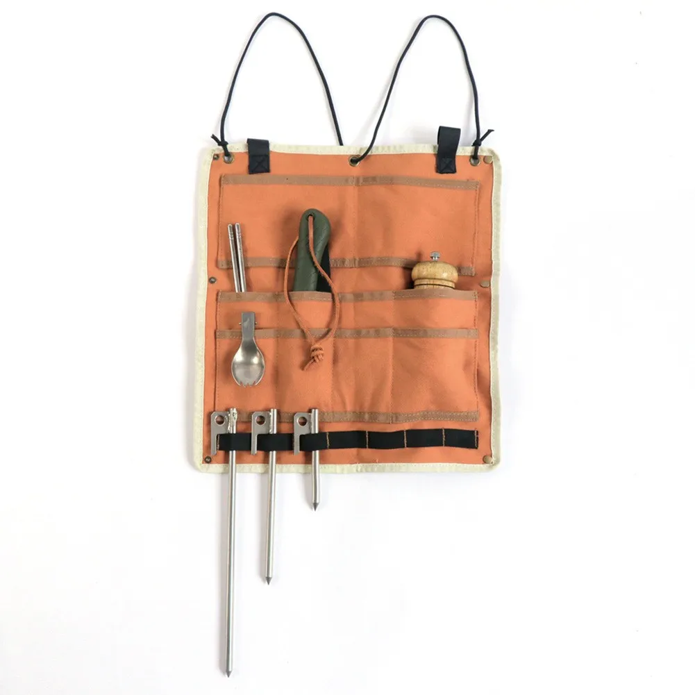 Outdoor Camping Hanging Barbecue Tableware Storage Bags Folding Cookware Holder Multifunction Storage Bag
Outdoor Camping Hanging Barbecue Tableware Storage Bags Folding Cookware Holder Multifunction Storage Bag