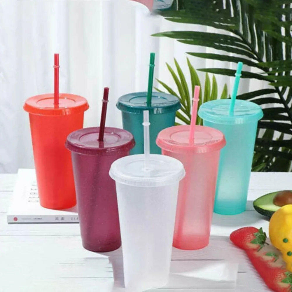 5pc Creative Straw Cup Sequined Glitter Cup Colorful Coffee Juice Straw Mug Simple Cute Plastic Bottom Outdoor Portable Cup
5pc Creative Straw Cup Sequined Glitter Cup Colorful Coffee Juice Straw Mug Simple Cute Plastic Bottom Outdoor Portable Cup