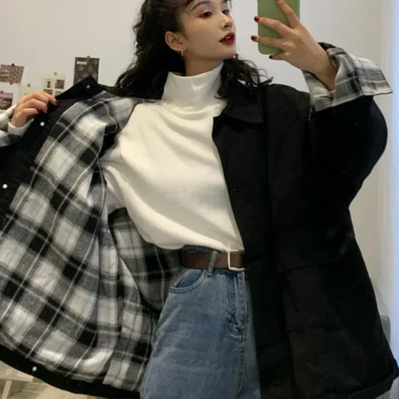 jacket winter long coat women spring and autumn 2021 new version loose bf Harajuku retro port style fried street tops tide 2021
jacket winter long coat women spring and autumn 2021 new version loose bf Harajuku retro port style fried street tops tide 2021