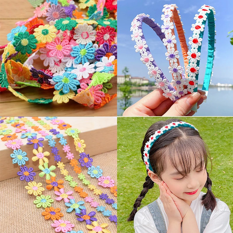 3 yard Colorful Daisy Flower Lace Trim For Knitting Wedding Embroidered Ribbon DIY Handmade Patchwork Sewing Supplies Crafts
3 yard Colorful Daisy Flower Lace Trim For Knitting Wedding Embroidered Ribbon DIY Handmade Patchwork Sewing Supplies Crafts