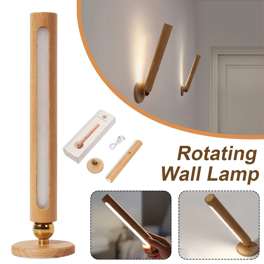 New Wood Indoor Wall Light USB Charging 360° Rotatable Adjustable Brightness Touch Switch Sconce Corridor Wall Lights Night Lamp
New Wood Indoor Wall Light USB Charging 360° Rotatable Adjustable Brightness Touch Switch Sconce Corridor Wall Lights Night Lamp