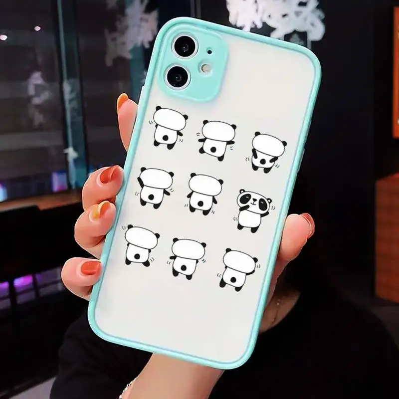 Cute cartoon panda Phone Case Matte transparent For blue iPhone 12 Mini 11 Pro XR XS Max 7 8 Plus X Back Cover
Cute cartoon panda Phone Case Matte transparent For blue iPhone 12 Mini 11 Pro XR XS Max 7 8 Plus X Back Cover