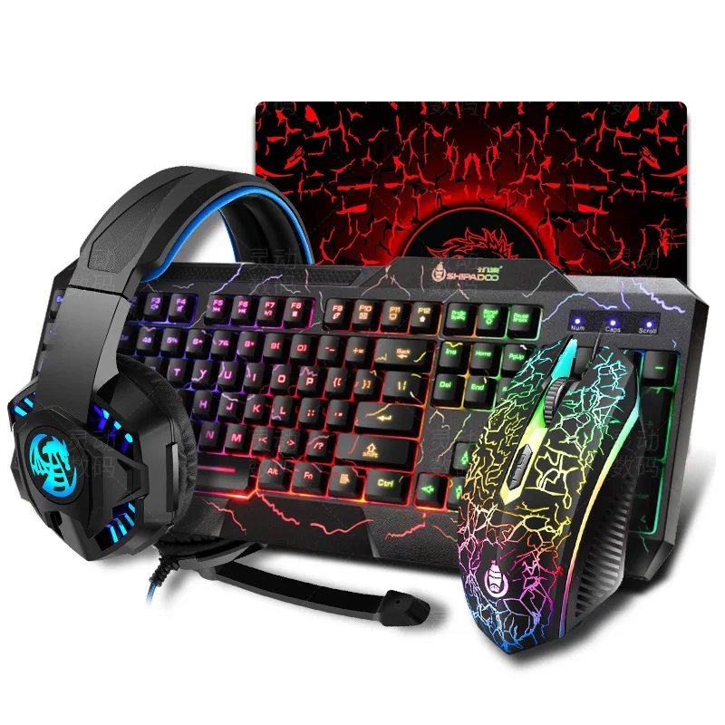 Gaming Keyboard Mouse LED Breathing Backlight Ergonomics Pro Combos USB Wired Full Key Professional Mouse Keyboard 4 In1
Gaming Keyboard Mouse LED Breathing Backlight Ergonomics Pro Combos USB Wired Full Key Professional Mouse Keyboard 4 In1