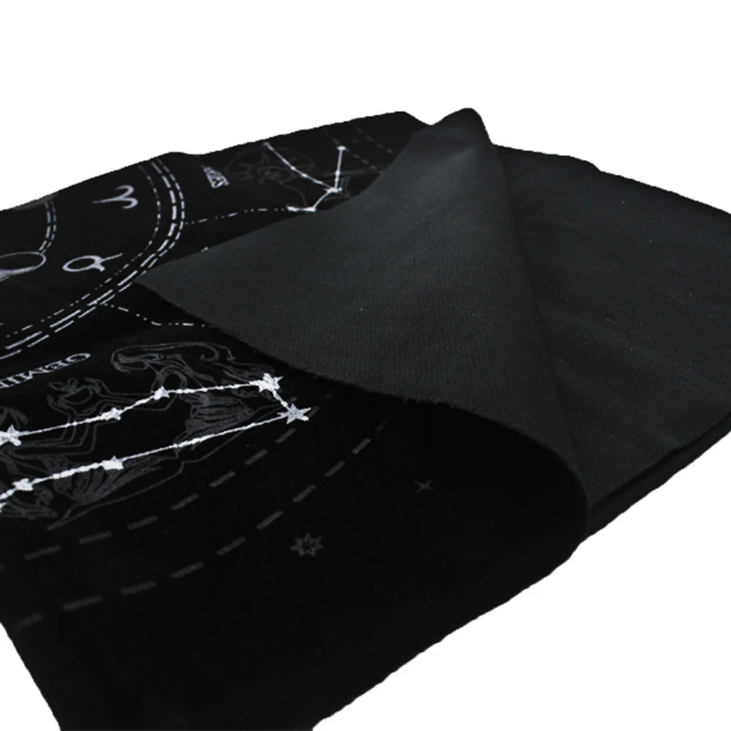 12 Constellation Tarot Card Tablecloth Divination Tapestry Altar Cloth Board 19"