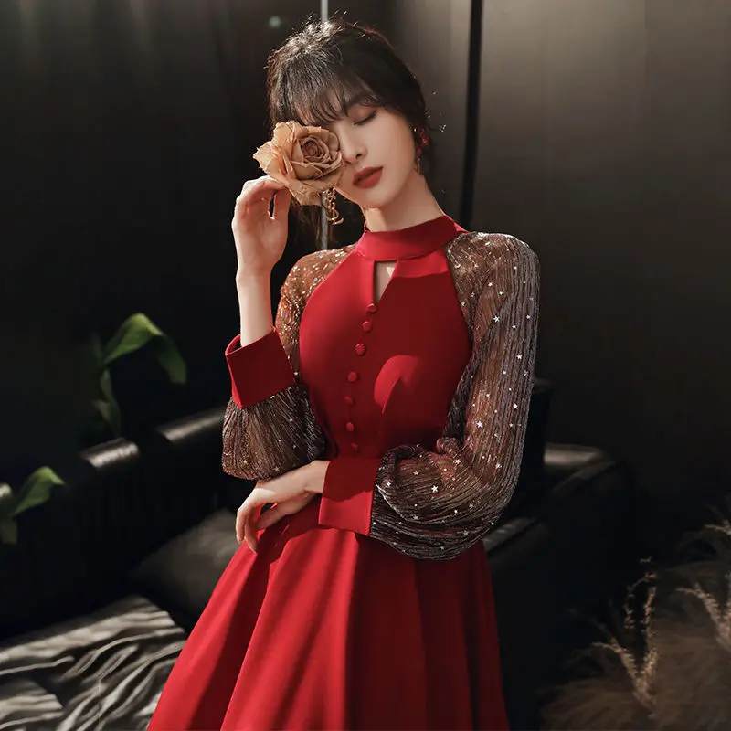 Evening Sexy Party Dress 2021 New Host Temperament Banquet Skirt Autumn Waist Slim Mid Length Women's Spring Vestidos Dresses
Evening Sexy Party Dress 2021 New Host Temperament Banquet Skirt Autumn Waist Slim Mid Length Women's Spring Vestidos Dresses