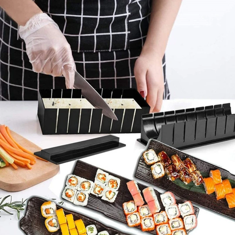 10Pcs/Set DIY Sushi Maker Set Sushi Making Machine Tools Japanese Rice Ball Mold Sushi Roll Mould Multifunctional Kitchen Tool
10Pcs/Set DIY Sushi Maker Set Sushi Making Machine Tools Japanese Rice Ball Mold Sushi Roll Mould Multifunctional Kitchen Tool