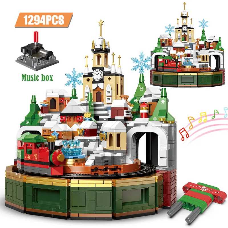 City Christmas Tree Music Box Santa Claus Elk House Castle Architecture Building Blocks MOC Friends Bricks Toys For Kids Gifts 
City Christmas Tree Music Box Santa Claus Elk House Castle Architecture Building Blocks MOC Friends Bricks Toys For Kids Gifts