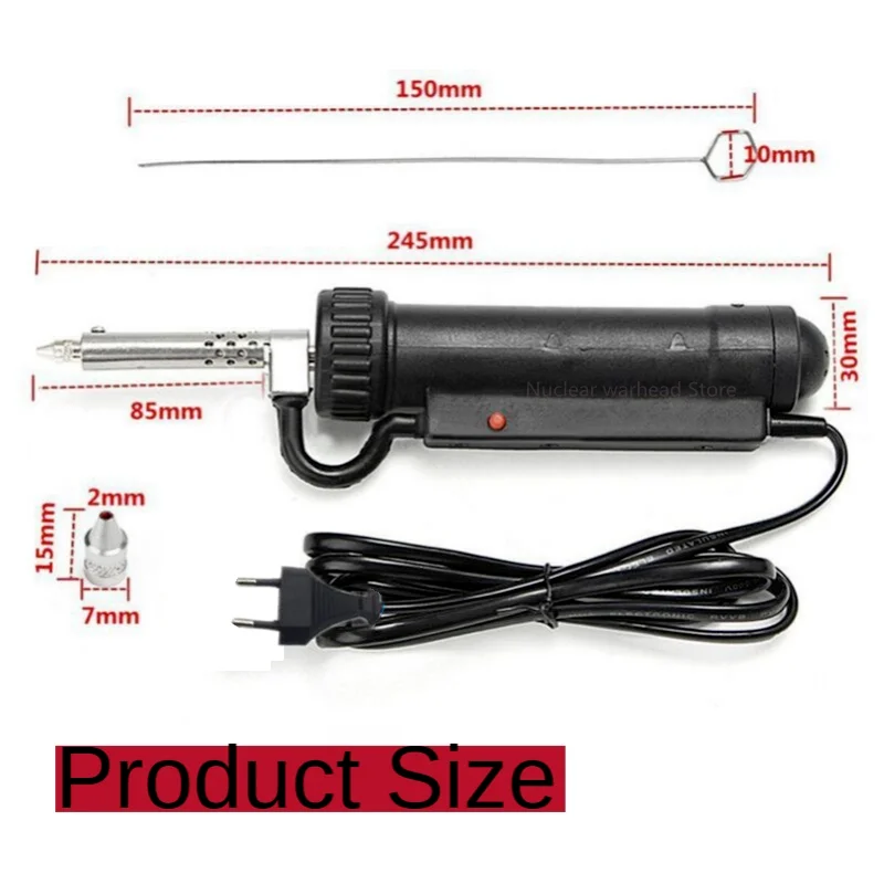 Электрический вакуумный припой на присоске, насос для удаления припоя, железный пистолет, инструмент для ремонта олова и пайки с 3 насадками, европейская вилка, 220 В, 30 Вт
Электрический вакуумный припой на присоске, насос для удаления припоя, железный пистолет, инструмент для ремонта олова и пайки с 3 насадками, европейская вилка, 220 В, 30 Вт