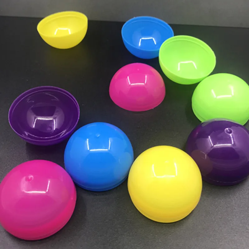 Фото Пустые пластиковые игрушечные капсулы 50 мм однотонные шарики для продажи 100