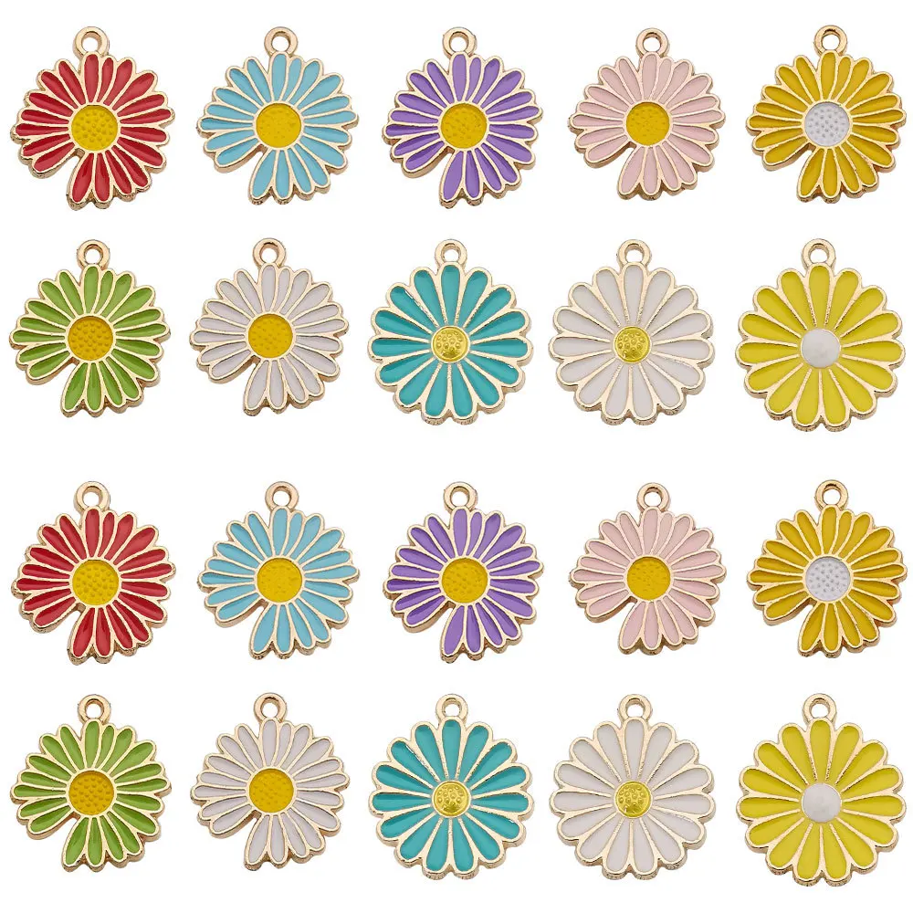 10PCS Daisy Sun Flower Charms Fashion Jewelry Making Pendant Bracelet Necklace Earrings Pendant Key Chain Findings 18x21MM
10PCS Daisy Sun Flower Charms Fashion Jewelry Making Pendant Bracelet Necklace Earrings Pendant Key Chain Findings 18x21MM