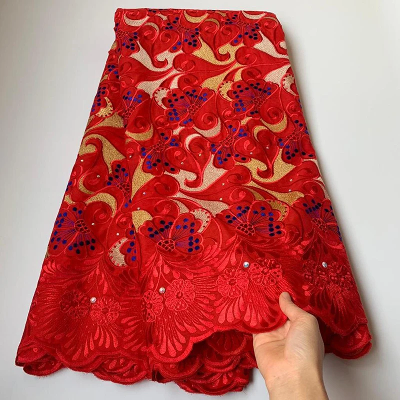 Red Color Swiss Voile Lace Fabrics With Stones Women Wedding Dress Material High Quality Embroidery French Cotton Lace
Red Color Swiss Voile Lace Fabrics With Stones Women Wedding Dress Material High Quality Embroidery French Cotton Lace
