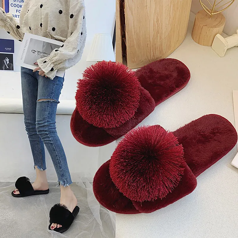 Korean Style Winter Women Slipper Ladies Open Toe Fluffy Soft Indoor Slides Furry Warm Slip on Flip Flops Plush flat Shoes
Korean Style Winter Women Slipper Ladies Open Toe Fluffy Soft Indoor Slides Furry Warm Slip on Flip Flops Plush flat Shoes