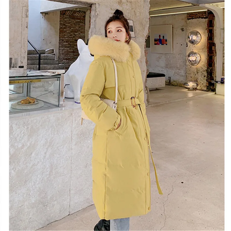 Long Down Jacket Women Winter Fashion New Korean Fur Collar Hooded Thick Warm Cotton-Padded Loose Plus Size Clothing Ladies A532 
Long Down Jacket Women Winter Fashion New Korean Fur Collar Hooded Thick Warm Cotton-Padded Loose Plus Size Clothing Ladies A532