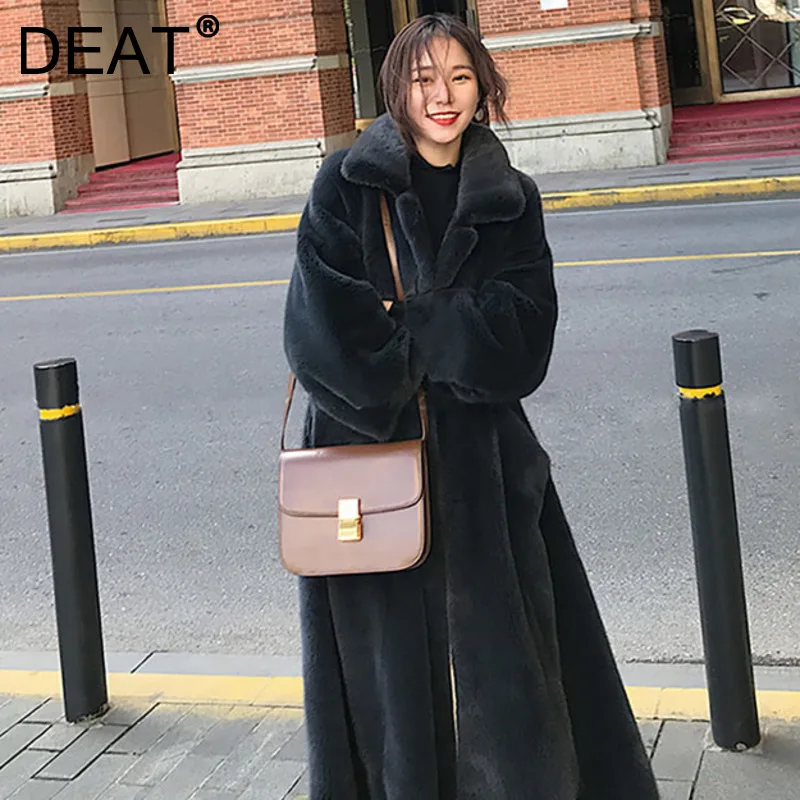 Женское длинное пальто DEAT, однотонное пальто из искусственного меха норки с отложным воротником, 7I1857, зимний сезон 2021
Женское длинное пальто DEAT, однотонное пальто из искусственного меха норки с отложным воротником, 7I1857, зимний сезон 2021