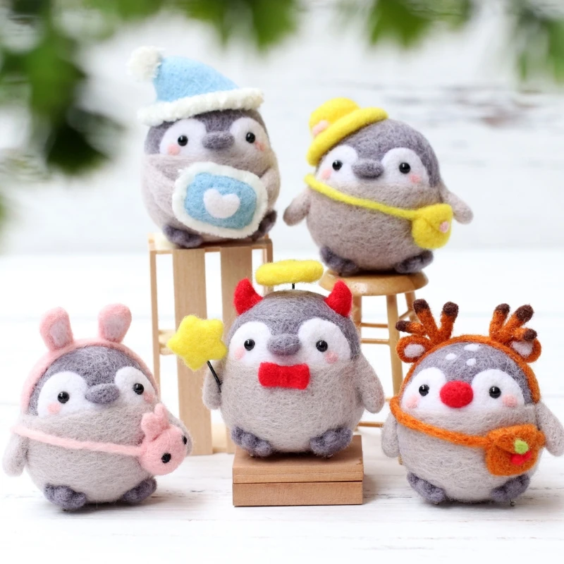 DIY Unfinished Poked Set Cute Animal Cartoon Wool Doll Felt Craft Handcraft Kitting Package Needle Material Bag for Women Girls
DIY Unfinished Poked Set Cute Animal Cartoon Wool Doll Felt Craft Handcraft Kitting Package Needle Material Bag for Women Girls