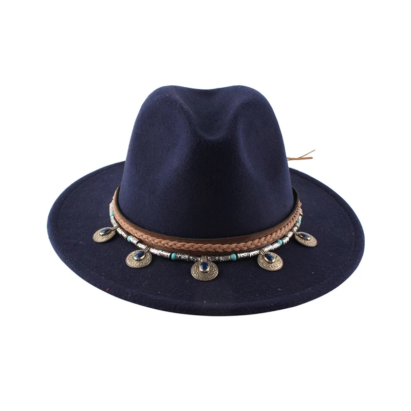 Шляпа Jazz осень-зима винтажная фетровая шляпа женские модные шерстяные шапки с