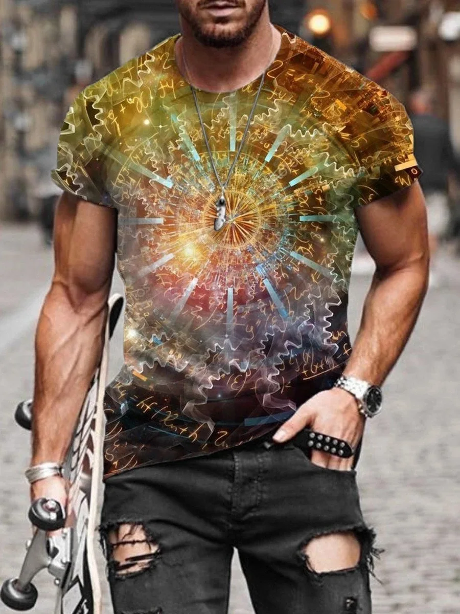 Fashion Hip-hop Style Large O-neck Oversized T-shirt Sun Irregular Pattern Short Sleeve Clothing Men Summer 3d Printed T-shirt
Fashion Hip-hop Style Large O-neck Oversized T-shirt Sun Irregular Pattern Short Sleeve Clothing Men Summer 3d Printed T-shirt