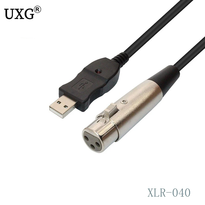 

10FT 3m For Notebook MAC 2019 NEW USB Microphone Mic Link Cable Adapter Male XLR Female Cable For PC
