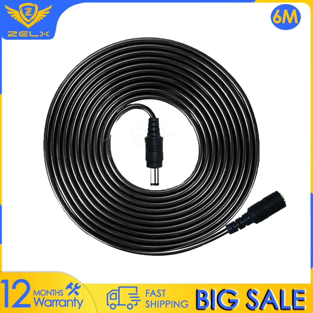 Extension Cable DC 9V 12V 24V Power 5.5*2.1mm Power Cord 3m 6m 9m for CCTV Security Camera Router LED Strip Radio Printer
Extension Cable DC 9V 12V 24V Power 5.5*2.1mm Power Cord 3m 6m 9m for CCTV Security Camera Router LED Strip Radio Printer