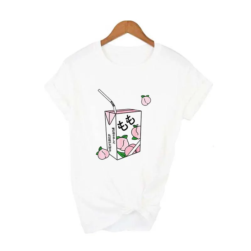 Summer 2021 Fashion Aesthetic lovely Short sleeve Kawaii peach milk Women T-Shirt Harajuku Funny Ulzzang 90s Graphic Tee Tops
Summer 2021 Fashion Aesthetic lovely Short sleeve Kawaii peach milk Women T-Shirt Harajuku Funny Ulzzang 90s Graphic Tee Tops