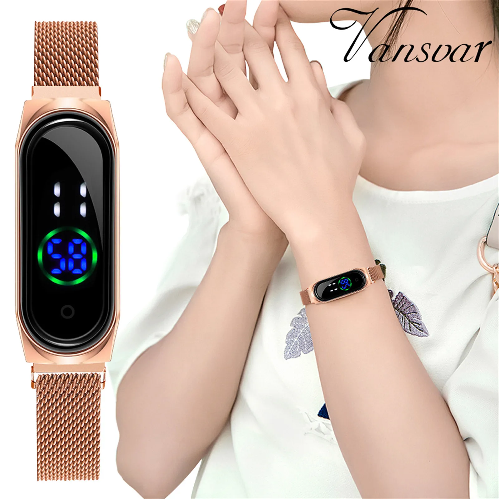 Luxury Wrist Watch For Women Stainless Steel Strap Watch Ladies Electronic Display Watch Jewelry reloj mujer elegante S1
Luxury Wrist Watch For Women Stainless Steel Strap Watch Ladies Electronic Display Watch Jewelry reloj mujer elegante S1