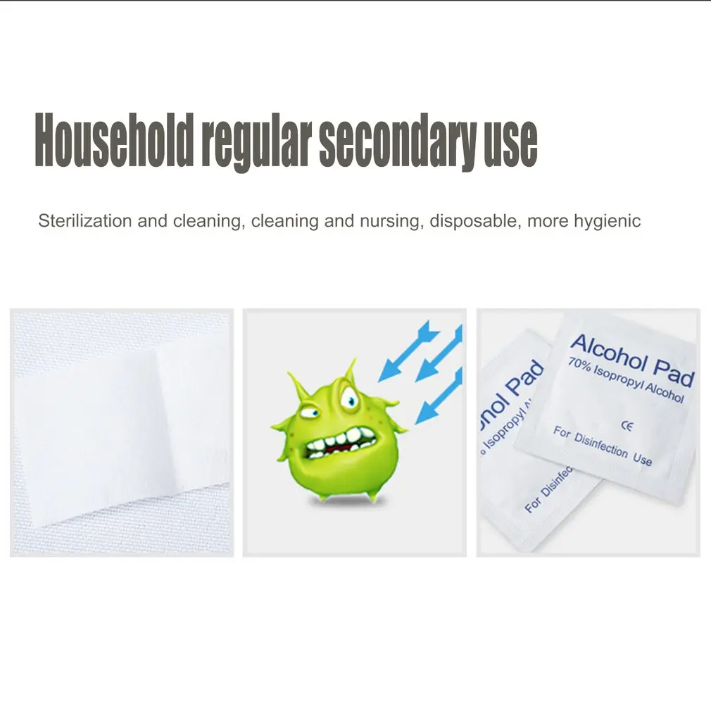 100 Pcs Alcohol Wet Wipe Disposable Disinfection Prep Swap Pad Antiseptic Skin Cleaning Care Jewelry Mobile Phone Clean Wipe
100 Pcs Alcohol Wet Wipe Disposable Disinfection Prep Swap Pad Antiseptic Skin Cleaning Care Jewelry Mobile Phone Clean Wipe