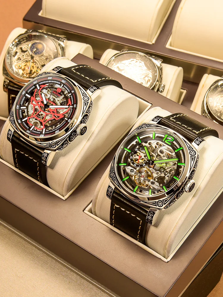 Authentic Guochao Top Ten Swiss Brand Carved Watches Men's Fully Automatic Hollowed Out Seagull Mechanical Watches Domestic Watc
Authentic Guochao Top Ten Swiss Brand Carved Watches Men's Fully Automatic Hollowed Out Seagull Mechanical Watches Domestic Watc