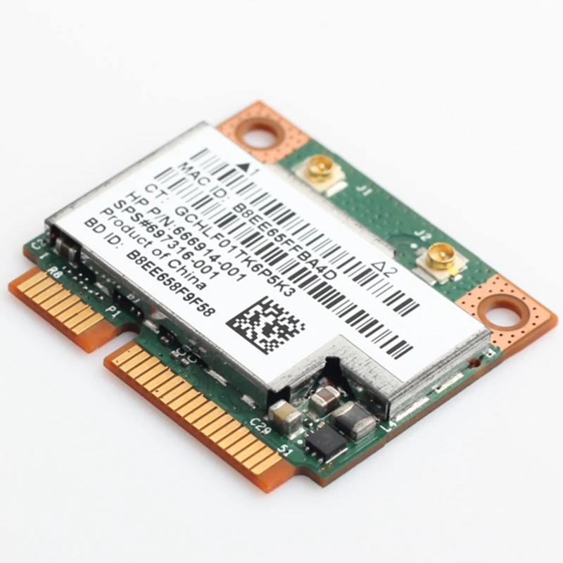 Dual Band BCM943228HMB 802.11A/B/G/N 300Mbps Wifi Wireless Card Bluetooth 4.0 Half MINI Pci-E Notebook Wlan 2.4Ghz 5Ghz
Dual Band BCM943228HMB 802.11A/B/G/N 300Mbps Wifi Wireless Card Bluetooth 4.0 Half MINI Pci-E Notebook Wlan 2.4Ghz 5Ghz