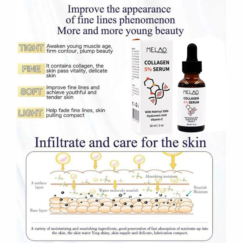 Reduces Wrinkles And Collagen Supplement Skin Care Face Serum Essence Collagen Anti-Aging Face Serum
Reduces Wrinkles And Collagen Supplement Skin Care Face Serum Essence Collagen Anti-Aging Face Serum