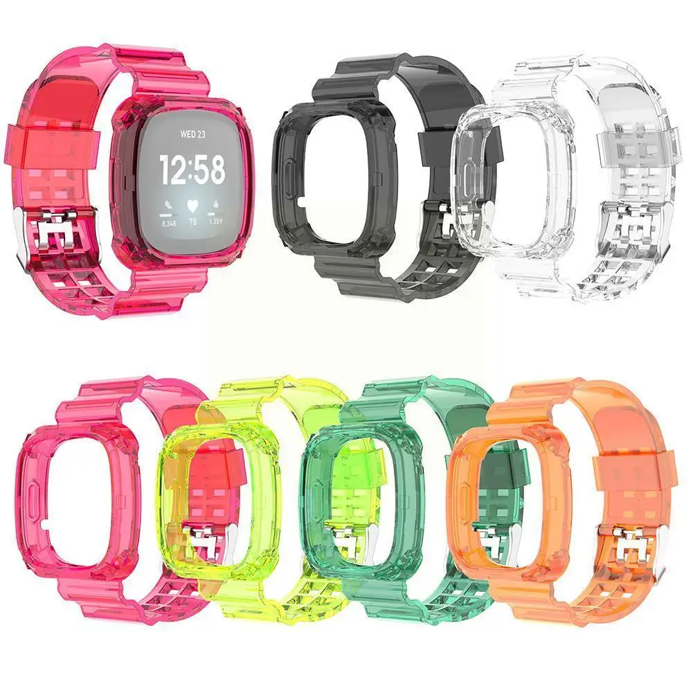 1Pc Strap For Fitbit Wristband Silicone Bracelet Transparent For Fitbit Versa 3 / Fitbit Sense Watch Band Glacier Clear Ban V5J4
1Pc Strap For Fitbit Wristband Silicone Bracelet Transparent For Fitbit Versa 3 / Fitbit Sense Watch Band Glacier Clear Ban V5J4