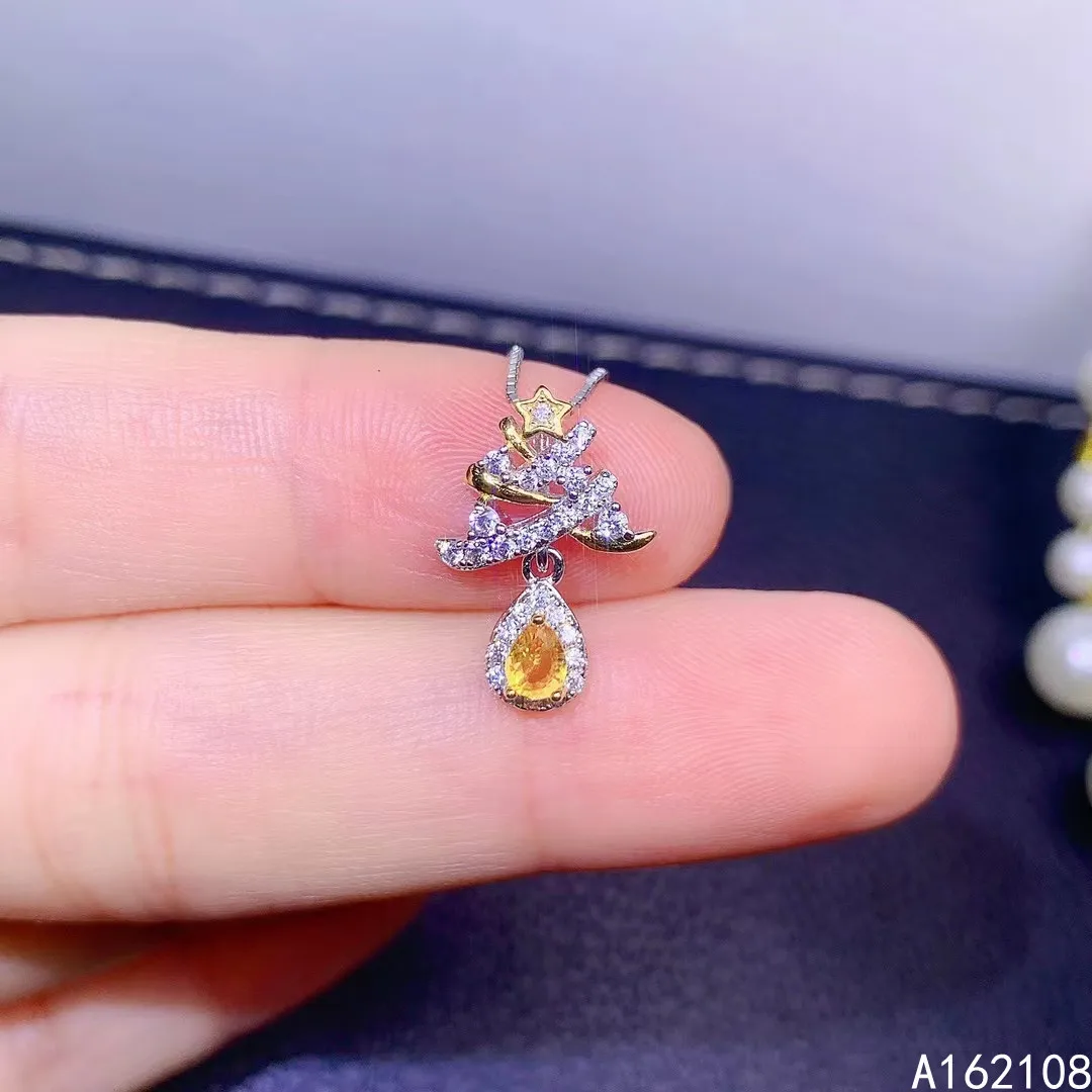 Fine Jewelry 925 Sterling Silver Inset With Natural Gem Women's Luxury Classic Water Drop Yellow Sapphire Pendant Necklace Suppo
Fine Jewelry 925 Sterling Silver Inset With Natural Gem Women's Luxury Classic Water Drop Yellow Sapphire Pendant Necklace Suppo
