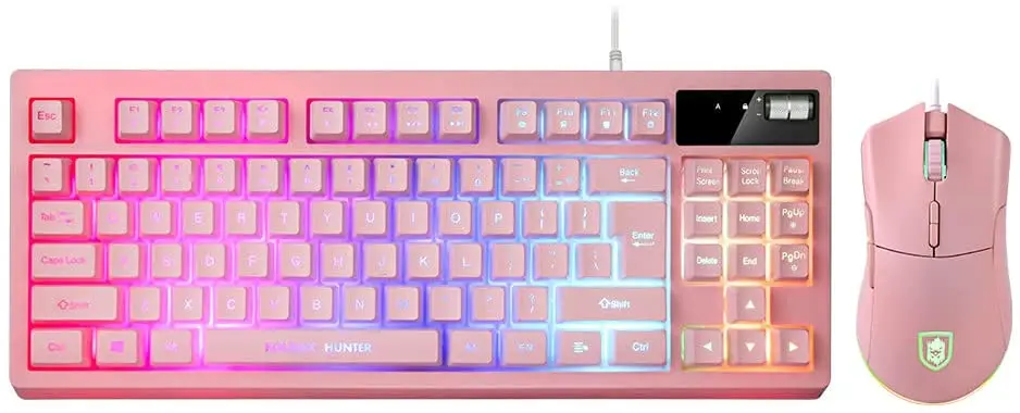 Игровая клавиатура и мышь RGB, игровая Проводная клавиатура с 87 клавишами, игровая клавиатура с RGB-подсветкой, механическое ощущение, RGB 7200
Игровая клавиатура и мышь RGB, игровая Проводная клавиатура с 87 клавишами, игровая клавиатура с RGB-подсветкой, механическое ощущение, RGB 7200