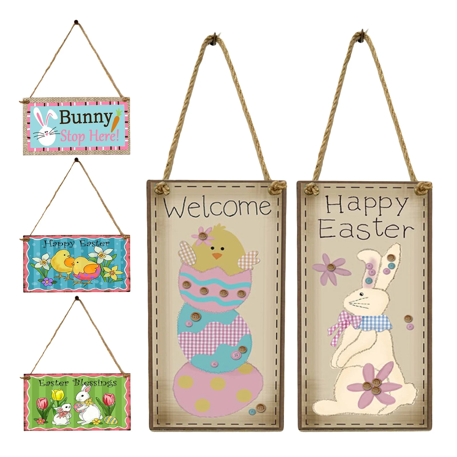 Easter Bunny Wooden Pendant Happy Easter Hanging Signs Decorative Plaques Door Ornaments For Home Easter Party Decor 10x20cm
Easter Bunny Wooden Pendant Happy Easter Hanging Signs Decorative Plaques Door Ornaments For Home Easter Party Decor 10x20cm