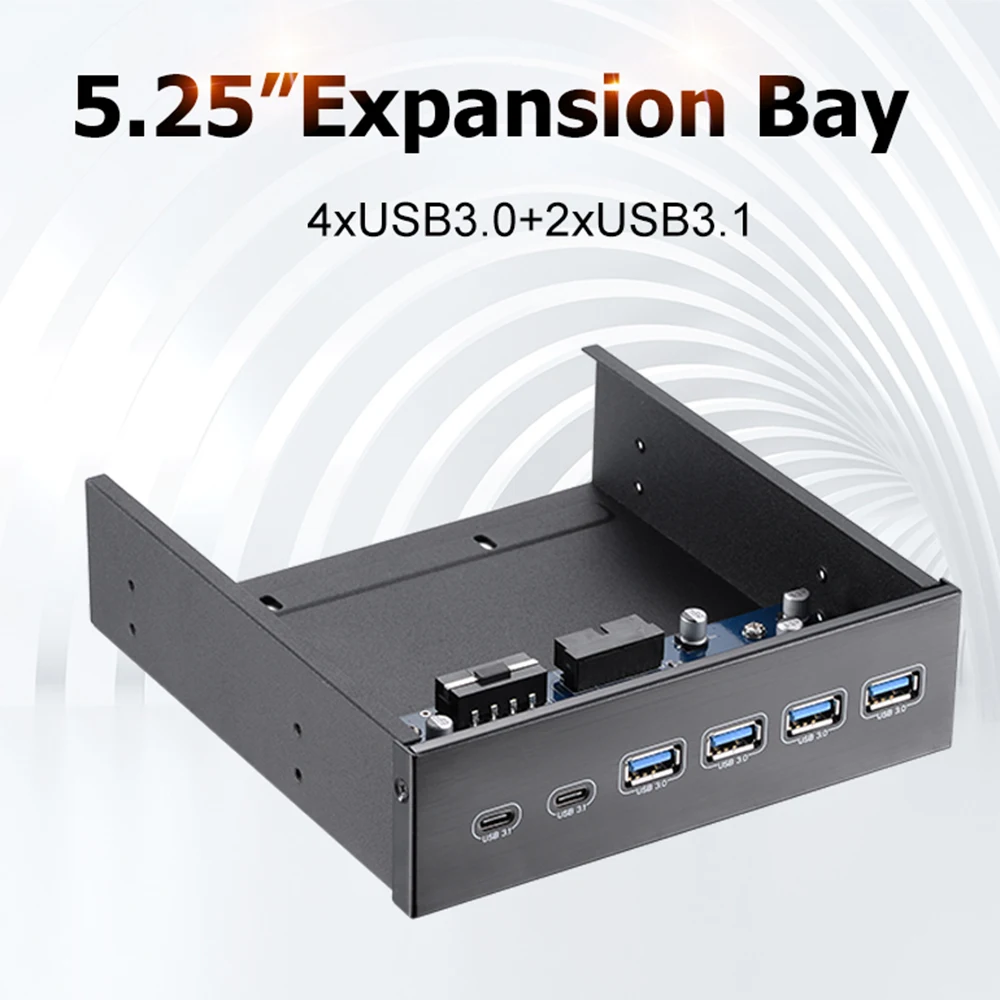 Монтажный кронштейн для оптического жесткого диска Uneatop 4x USB3.0 + 2 x USB3.1 передней
