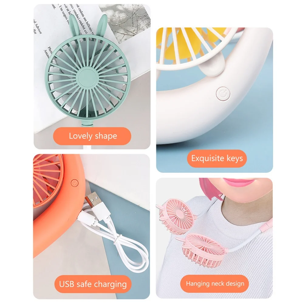 Mini USB Portable Fan Hands-free Neck Fan Cartoon USB Rechargeable Wearable Dual Head Air Cooling Fan for Office Outdoor Travel
Mini USB Portable Fan Hands-free Neck Fan Cartoon USB Rechargeable Wearable Dual Head Air Cooling Fan for Office Outdoor Travel