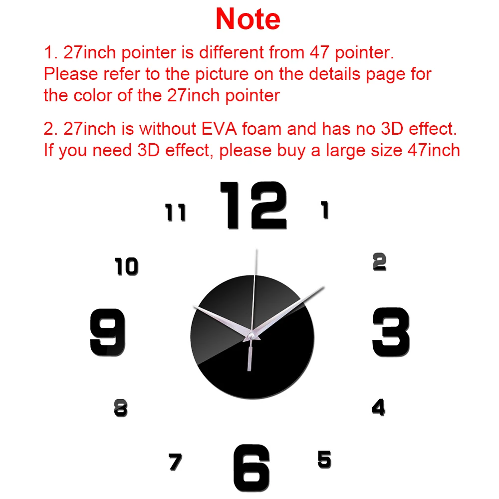 2020 Modern Design Large Wall Clock 3D DIY Quartz Clocks Fashion Watches Acrylic Mirror Stickers Living Room Home Decor Horloge
2020 Modern Design Large Wall Clock 3D DIY Quartz Clocks Fashion Watches Acrylic Mirror Stickers Living Room Home Decor Horloge