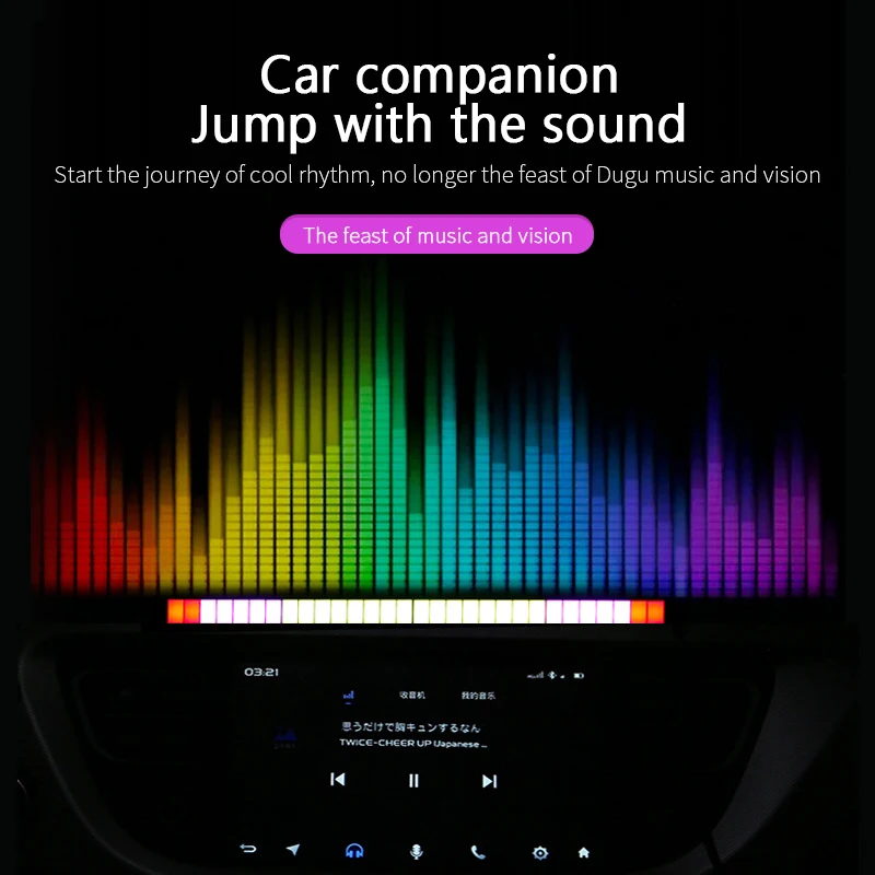 Atmosphere Light New RGB Voice-Activated Colorful Voice-Activated Rhythm Music Car Desktop Retrofit LED Lantern Sound Control
Atmosphere Light New RGB Voice-Activated Colorful Voice-Activated Rhythm Music Car Desktop Retrofit LED Lantern Sound Control