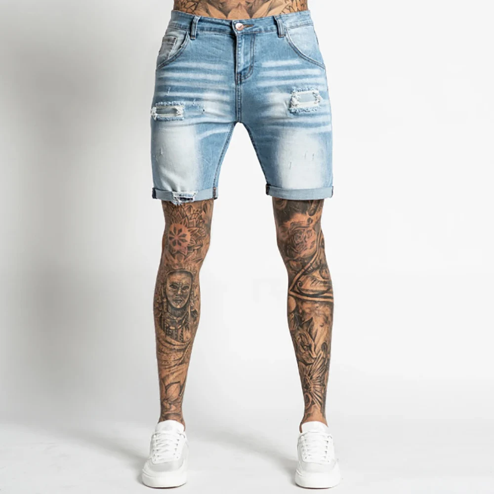 Men's Ripped Skinny Denim Shorts Solid Color Casual Frayed Jeans Short Pants Homme Summer Fashion Stretch Denim Short Jeans
Men's Ripped Skinny Denim Shorts Solid Color Casual Frayed Jeans Short Pants Homme Summer Fashion Stretch Denim Short Jeans