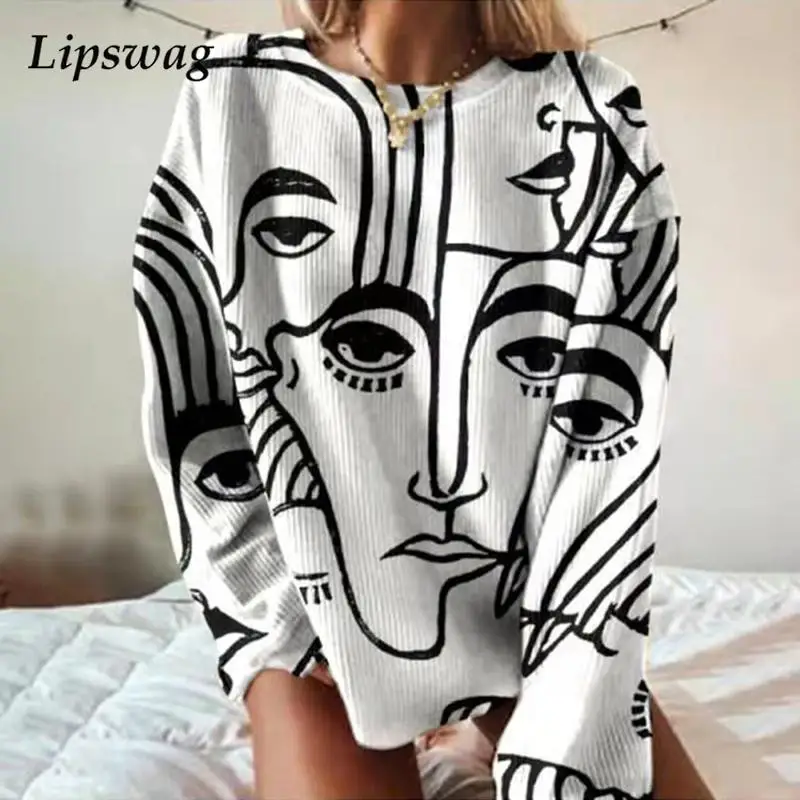 Retro Abstract Cartoon Print Sweatshirts Women Loose O Neck Sweatshirt Pullover Autumn Long Sleeve Casual Oversized Tops Hoodies
Retro Abstract Cartoon Print Sweatshirts Women Loose O Neck Sweatshirt Pullover Autumn Long Sleeve Casual Oversized Tops Hoodies