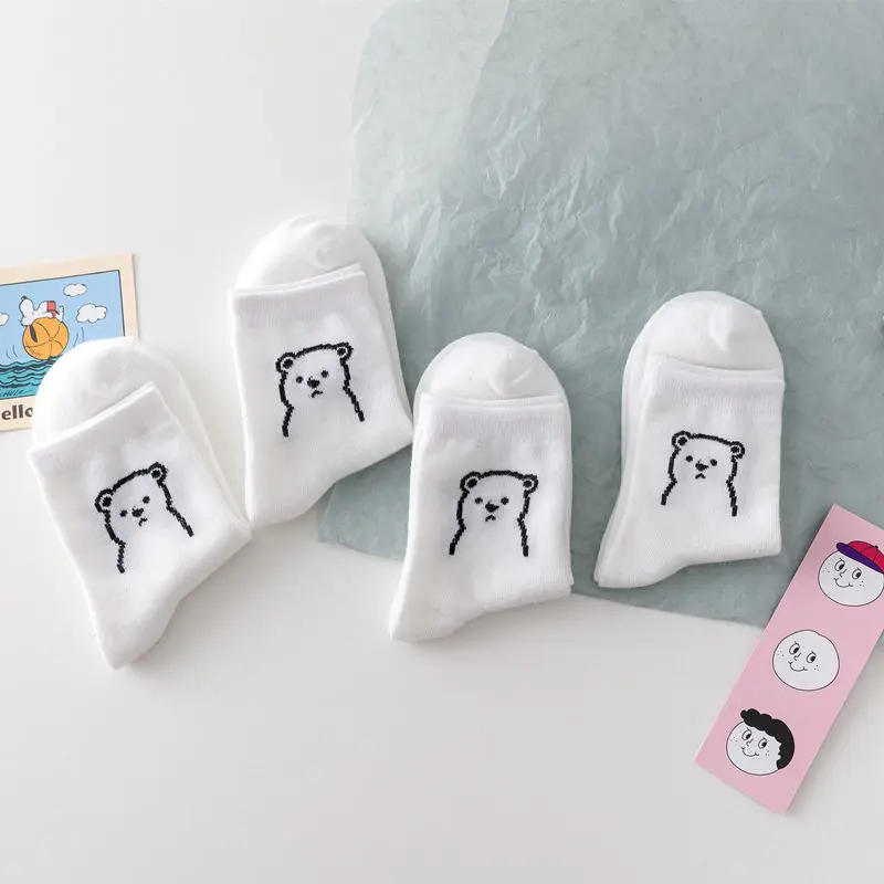 Cotton White Socks Women 2021 Summer Cartoon Bear Print Socks Youth Party Neutral Harajuku Socks Preppy Clothing Accessories New
Cotton White Socks Women 2021 Summer Cartoon Bear Print Socks Youth Party Neutral Harajuku Socks Preppy Clothing Accessories New