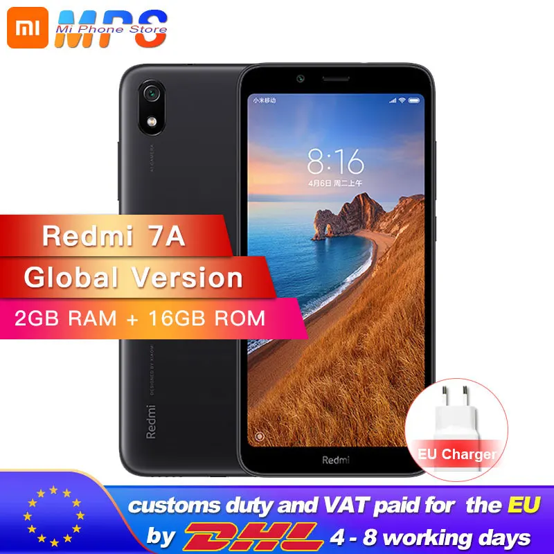 Xiaomi Redmi 7A смартфон с восьмиядерным процессором Snapdargon 439 ОЗУ 16 ГБ ПЗУ 2 Гб 5 45 дюйма