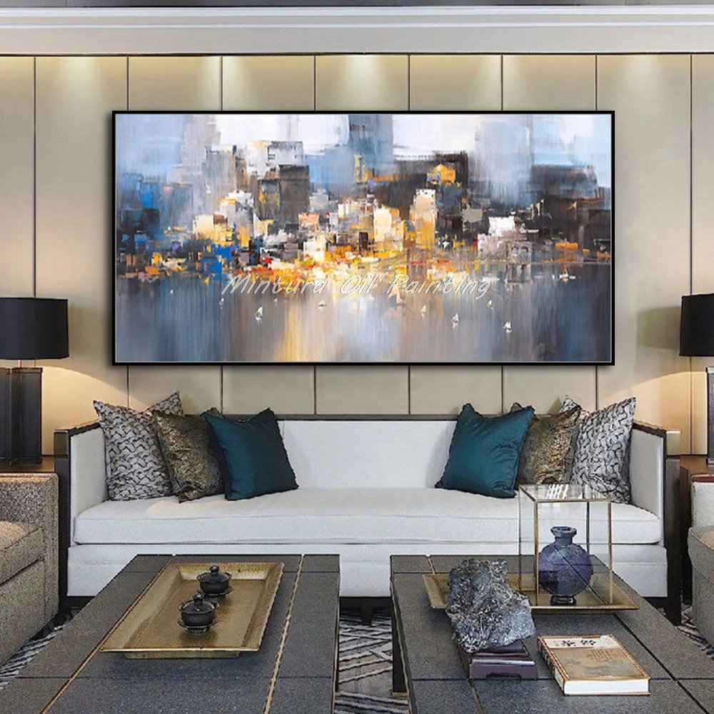 Mintura Large Size Hand Painted Abstract City Landscape Oil Paintings On Canvas Wall Art Picture For Living Room Home Decoration
Mintura Large Size Hand Painted Abstract City Landscape Oil Paintings On Canvas Wall Art Picture For Living Room Home Decoration