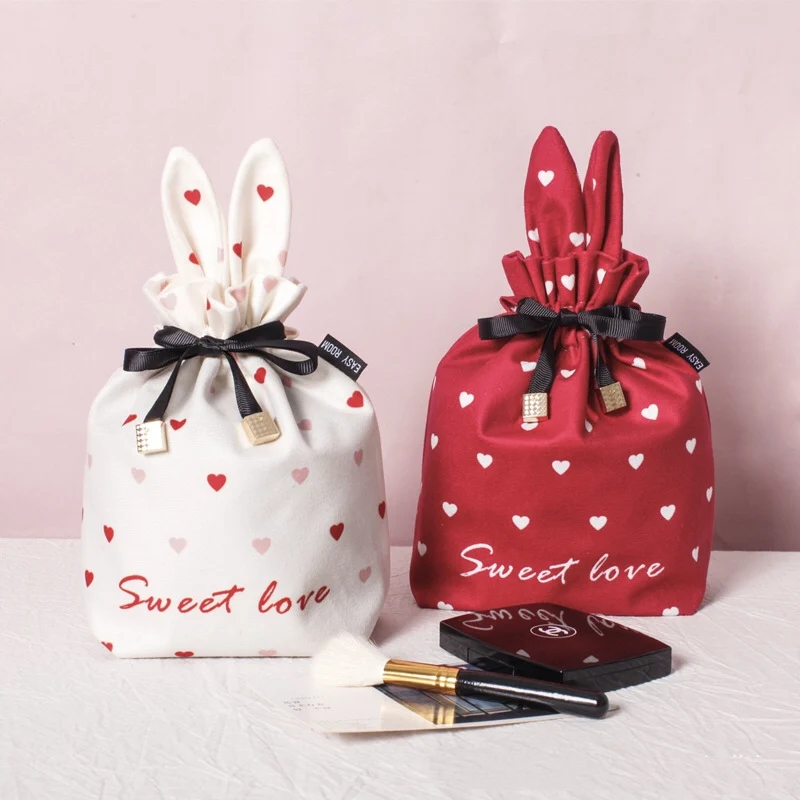 Cosmetic Bag Storage Hanging Organizer Rabbit Ears Velvet Travel Accessories Make Up Case Portable Rope Bag High Quality
Cosmetic Bag Storage Hanging Organizer Rabbit Ears Velvet Travel Accessories Make Up Case Portable Rope Bag High Quality