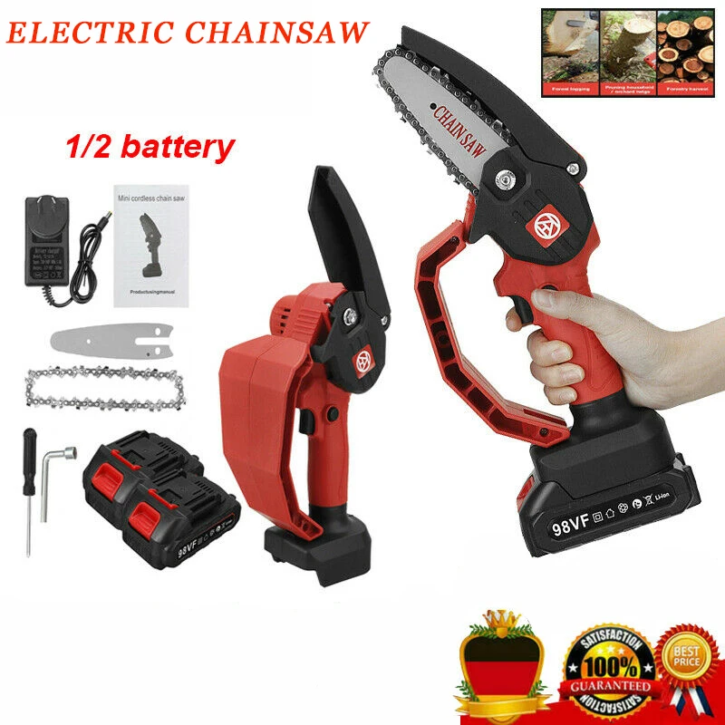 98vf 1500w Cordless Chainsaw Mini Electric Chainsaws With 1/2 Battery Hand Chainsaw Wood Cutting Power Tool For Home Diy 37x10cm
98vf 1500w Cordless Chainsaw Mini Electric Chainsaws With 1/2 Battery Hand Chainsaw Wood Cutting Power Tool For Home Diy 37x10cm