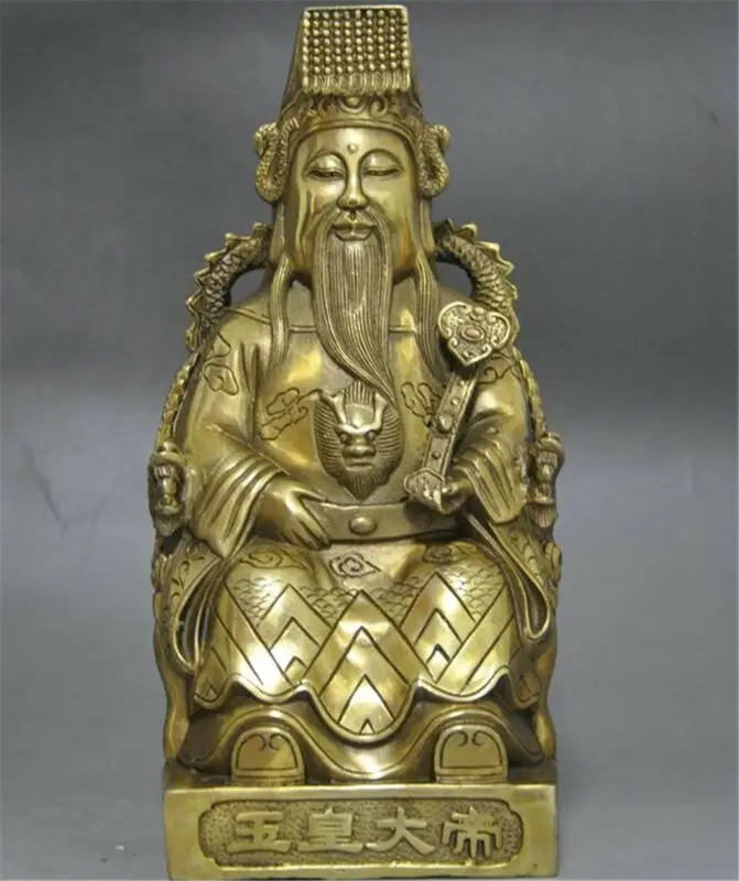 Китайский даосизм медная латунь Deity Heaven Jade Emperor seat стул, Дракон Статуя
Китайский даосизм медная латунь Deity Heaven Jade Emperor seat стул, Дракон Статуя