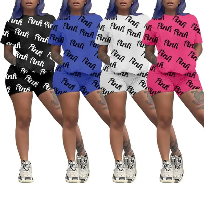 2021 New Sportswear Women'S Pink Letter Printing Two-Piece Casual Two-Piece Clothes Short-Sleeved Pants Suit Set
2021 New Sportswear Women'S Pink Letter Printing Two-Piece Casual Two-Piece Clothes Short-Sleeved Pants Suit Set