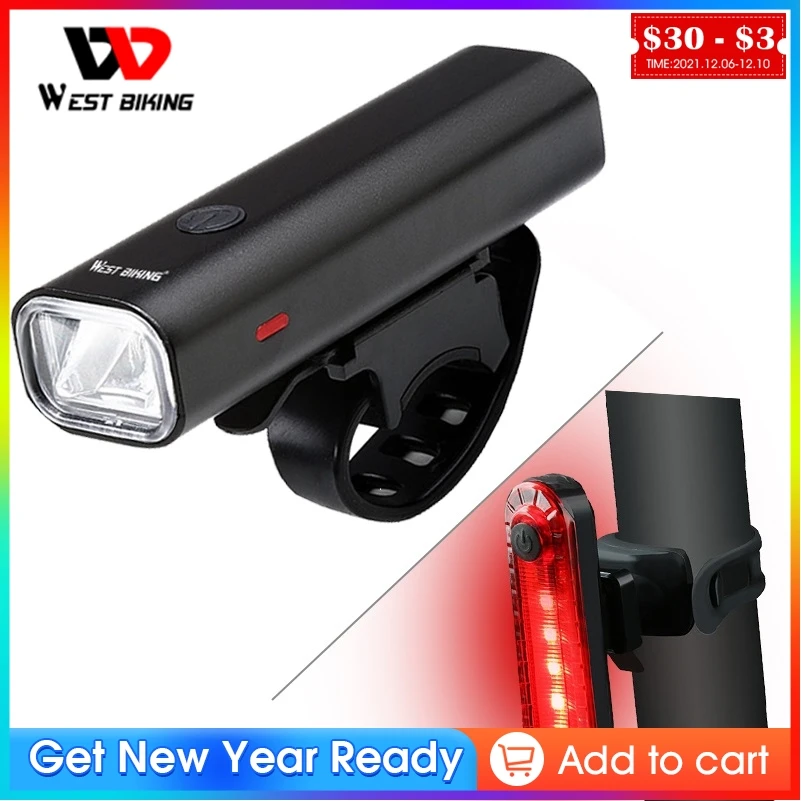 WEST BIKING Bike Light Set Waterproof Flashlight Headlight With Rear Warming Taillight For Cycling USB Bicycle Front Lamp
WEST BIKING Bike Light Set Waterproof Flashlight Headlight With Rear Warming Taillight For Cycling USB Bicycle Front Lamp
