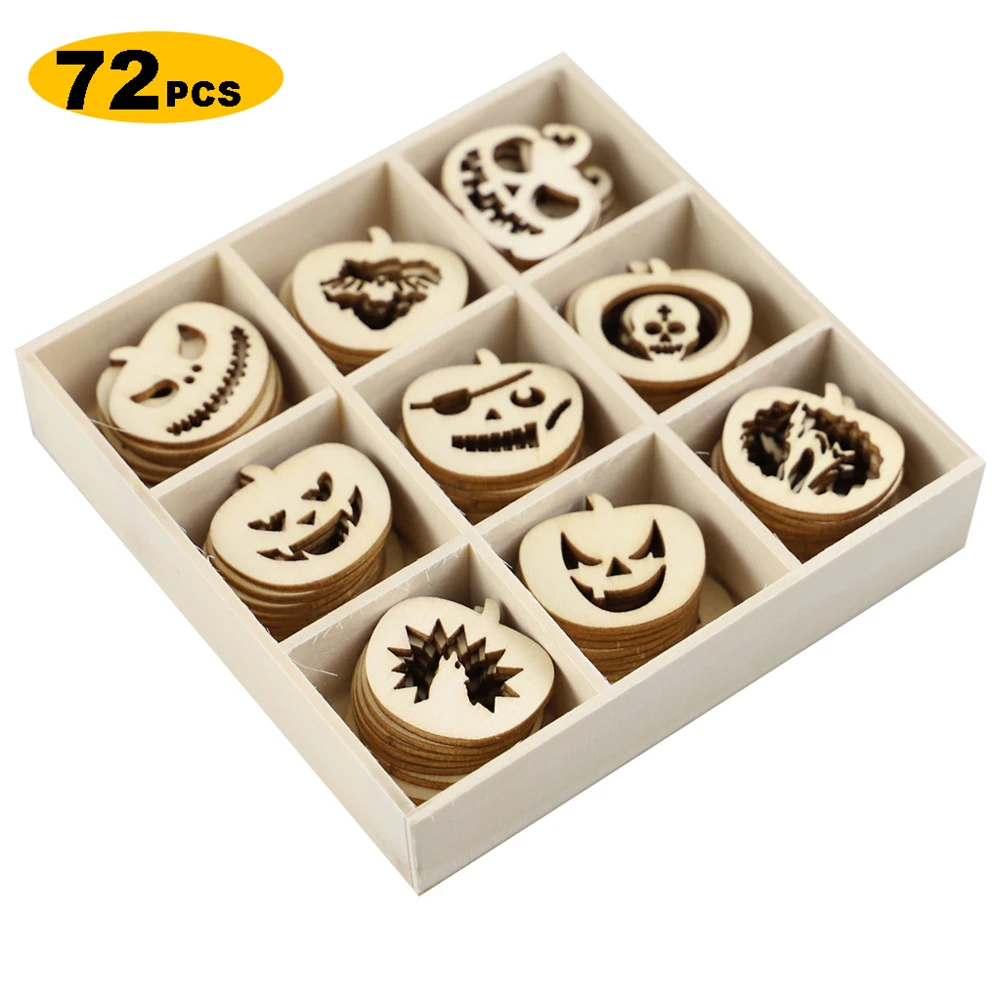 72Pcs Mini Wooden Ornaments Craft Hanging Ornament Home Party Table Wedding Decoration DIY Hanging Ornaments Hanging Halloween
72Pcs Mini Wooden Ornaments Craft Hanging Ornament Home Party Table Wedding Decoration DIY Hanging Ornaments Hanging Halloween